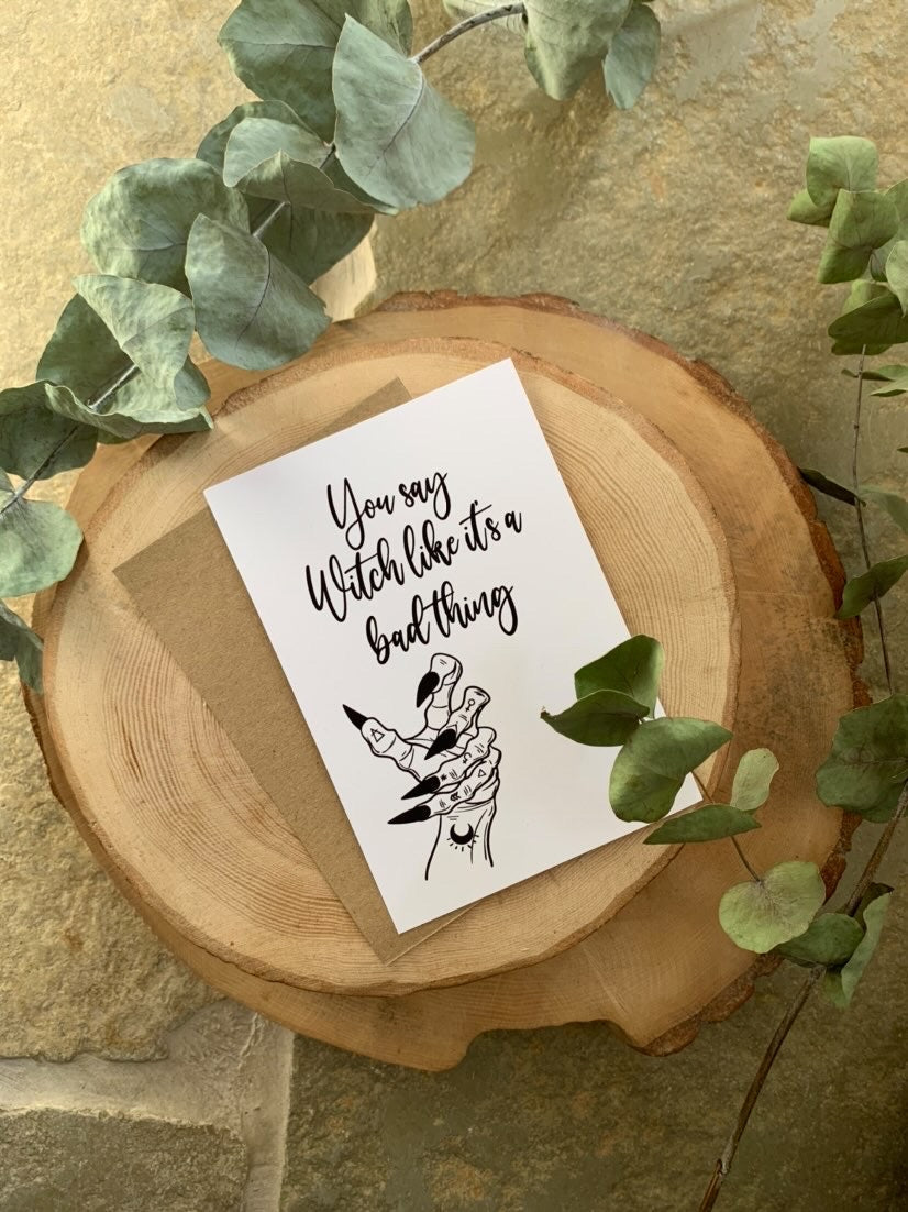 You Say Witch Autumn Halloween Seasonal Wall Home Decor Print-0
