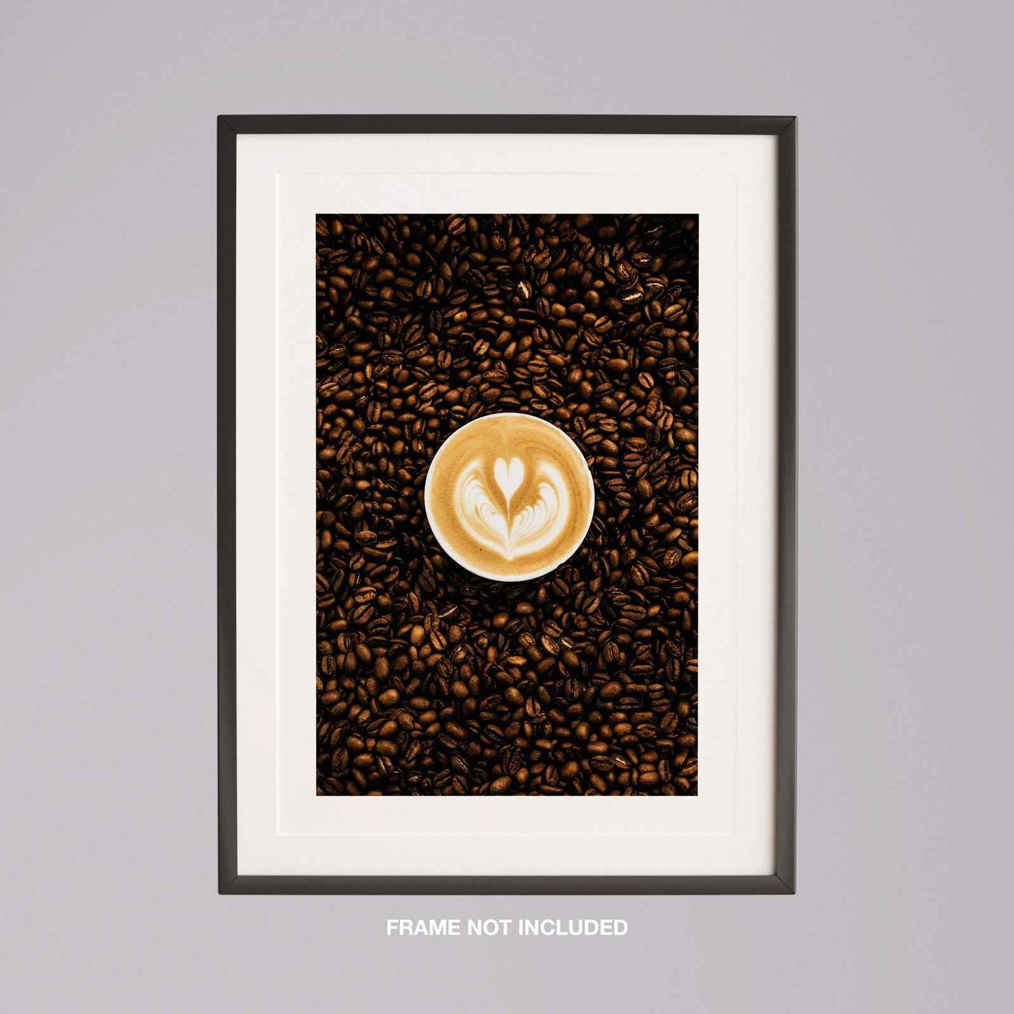 Morning Coffee Bean Latte Brew Kitchen - Rolled Poster Wall Art Print-2