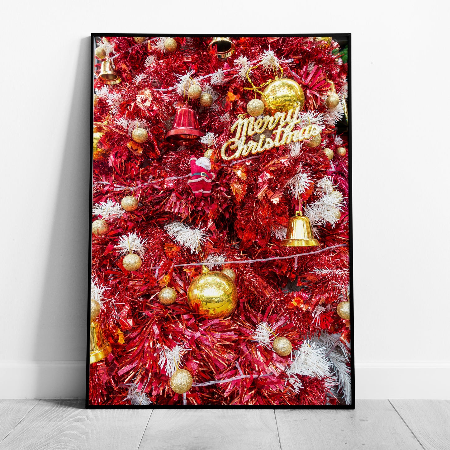 Pink & Gold Christmas Tree Decorations - Rolled Poster Wall Art Print-5