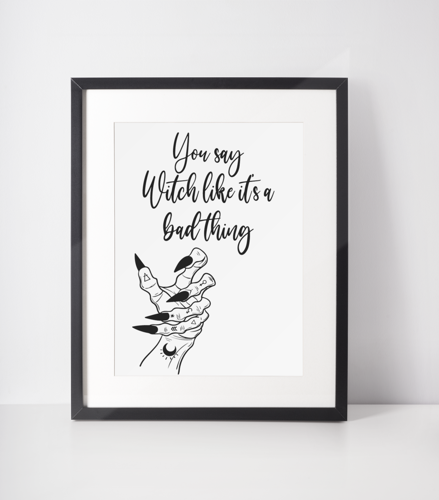 You Say Witch Autumn Halloween Seasonal Wall Home Decor Print-1