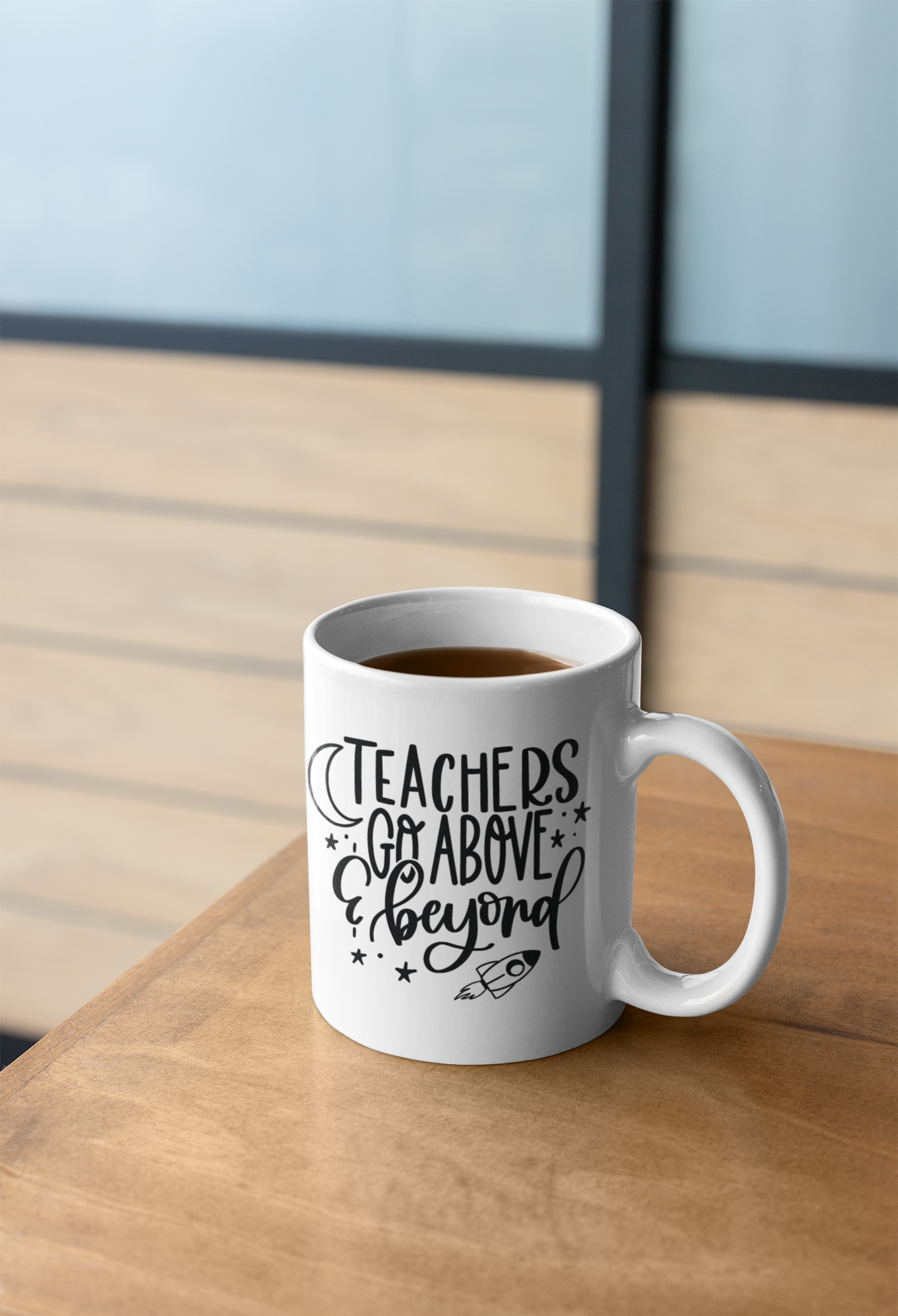 Teachers Go Above And Beyond Teacher Mug-2