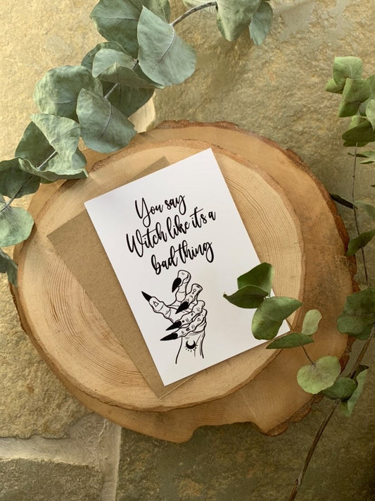 You Say Witch Autumn Halloween Seasonal Wall Home Decor Print-0