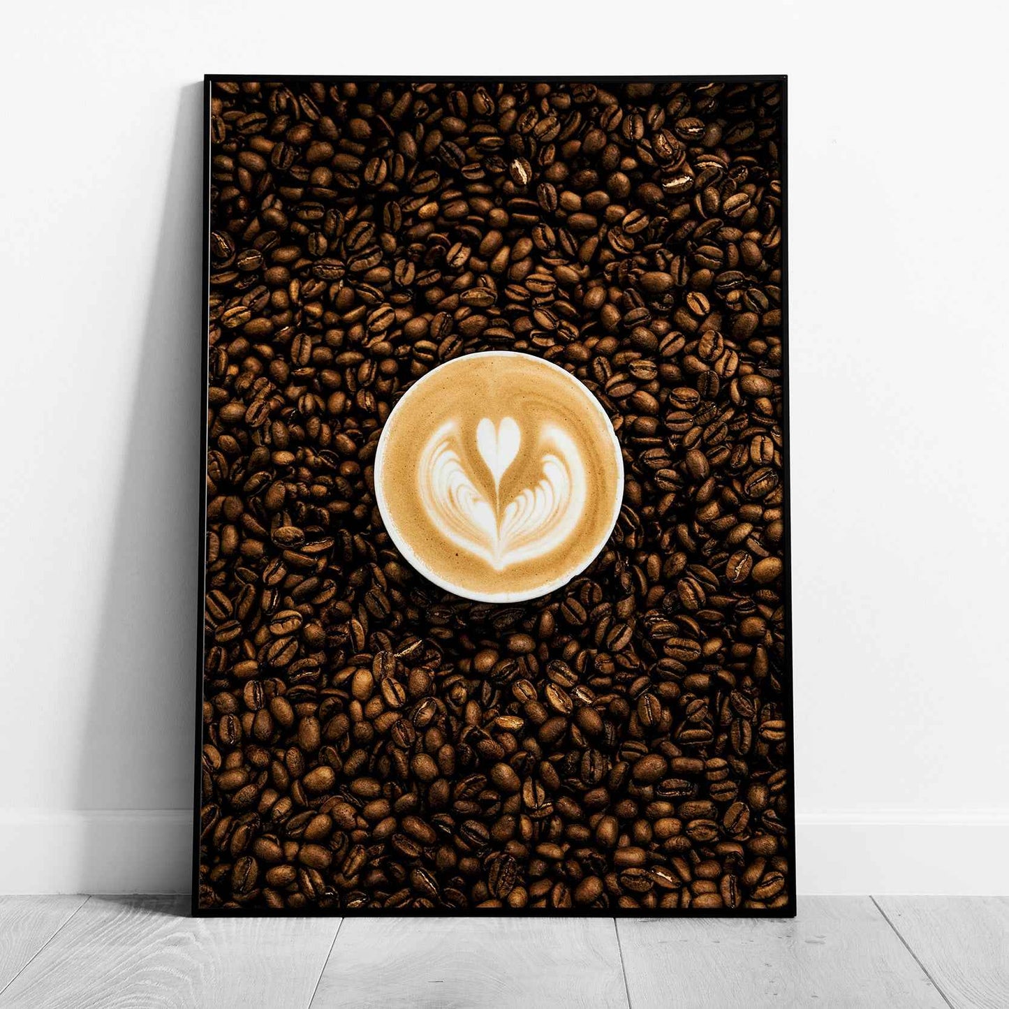 Morning Coffee Bean Latte Brew Kitchen - Rolled Poster Wall Art Print-5