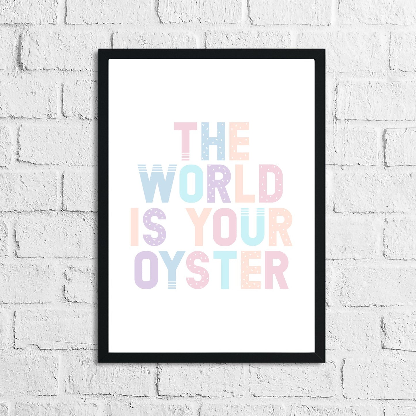 The World Is Your Oyster Nursery Children's Room Wall Decor Print-0