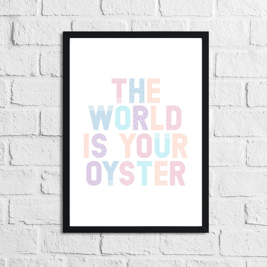 The World Is Your Oyster Nursery Children's Room Wall Decor Print-0
